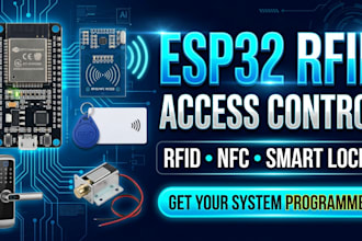 program esp32 rfid access control, nfc readers and smart electronic lock systems