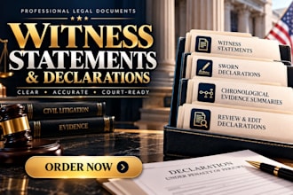 review and edit your affidavit for clarity and factual consistency in law