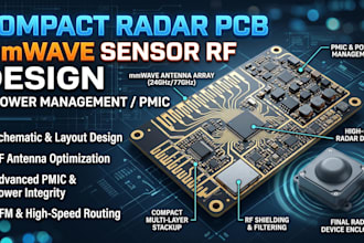 design compact radar pcb, mmwave sensor rf,  pmic and power management