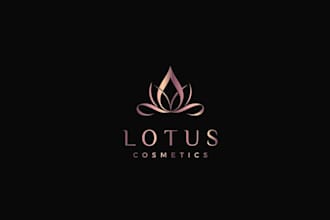 design classic lotus cosmetics brand logo