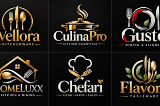 design a professional kitchen utensils, restaurant, dining cutlery logo