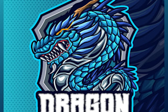 design luxury unique dragon logo
