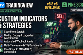 code custom tradingview pine script indicator or strategy in pinescript