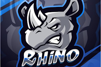 design superb modern rhino logo
