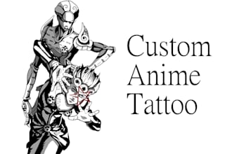 design custom anime tattoo flash for you