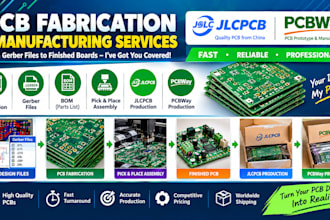 do pcb fabrication, gerber, bom, pick and place, jlcpcb and pcbway production