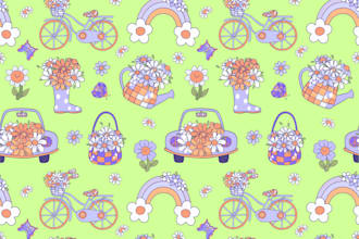 design seamless pattern for retro groovy quirky patterns