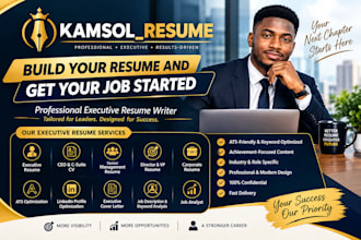 write senior executive resume, ats resume and linkedin profile