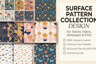 design a professional surface pattern collection