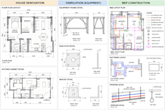professional 2d autocad mechanical and fabrication drafting services
