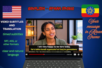 translate and add english or afaan oromo video subtitles