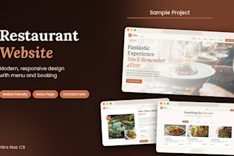 design a responsive restaurant website with menu and booking section