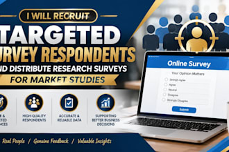 recruit targeted survey respondents and distribute research surveys for market