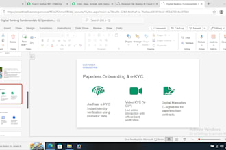 create power point presentation slides or word document
