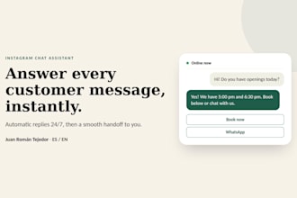 set up an automatic chat assistant for your instagram dms