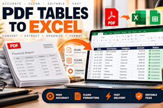 convert PDF tables into clean editable excel spreadsheets