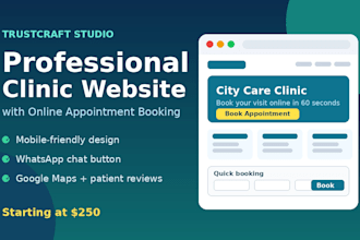 build a professional clinic website with online appointment booking