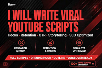 write viral SEO blogging post, youtube scripts