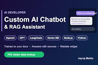 build a custom ai chatbot or rag assistant using openai and your data