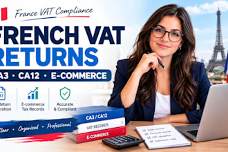 prepare french vat returns ca3 ca12 and ecommerce tax records