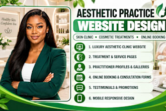 design an aesthetic practice, skin clinic and med spa website