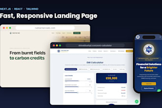 build a fast, responsive nextjs landing page