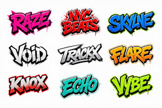 hand drawn graffiti logo or tag for your brand