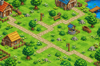 draw illustration 2d isometric game map isometric game assets