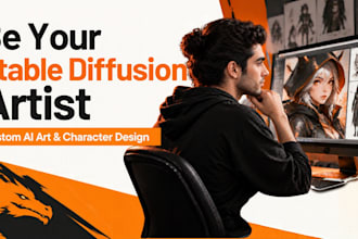 be your stable diffusion artist for custom ai art and character design