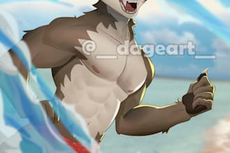 design a unique custom fursona character with full color