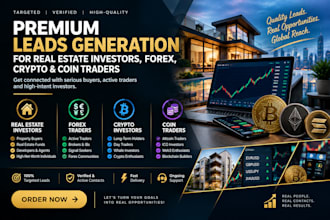 do real estate agents investors realtors, crypto, forex lead generation