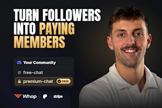 setup a paid discord server with whop or patreon membership subscriptions