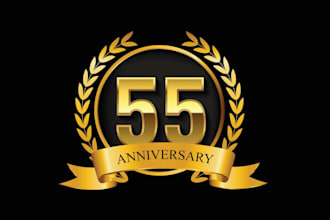 design anniversary, birthday, and memorable wedding logo