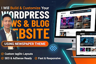 design a professional blog or news wordpress website using newspaper theme