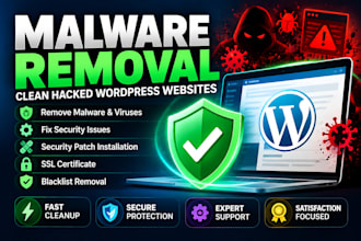 remove malware, viruses, and clean hacked wordpress websites fast