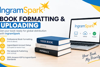 format and upload your book to ingramspark for global distribution