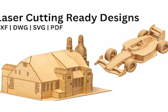 do laser cut kits, models, toys, puzzles with assembly guide
