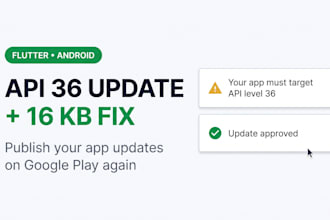 update flutter app to api 36 and fix 16kb page size