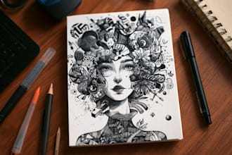 do unique doodle illustrations