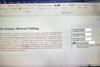 life science manuscript editing