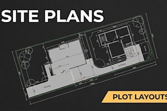 draft property site plans and plot layouts in cad