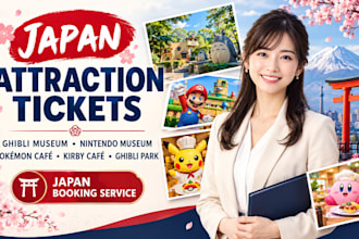 book ghibli museum, nintendo museum and pokémon café tickets