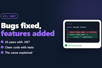fix bugs and add features to your c sharp dotnet application