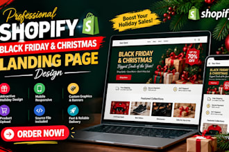 design a shopify black friday and christmas landing page