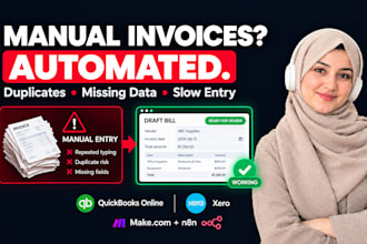 automate invoice entry to quickbooks or xero with  make,n8n