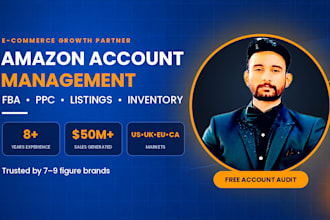 do full amazon account management, fba support and PPC optimization