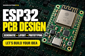 do professional esp32 pcb design, hardware prototyping, circuit schematic layout