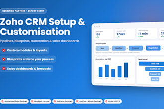 set up and customize zoho crm with blueprints, automation and dashboards