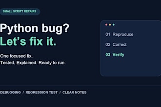 fix a python script bug with a tested solution