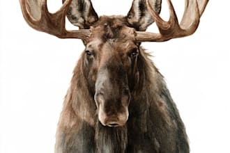 draw realistic animal illustration in watercolor
